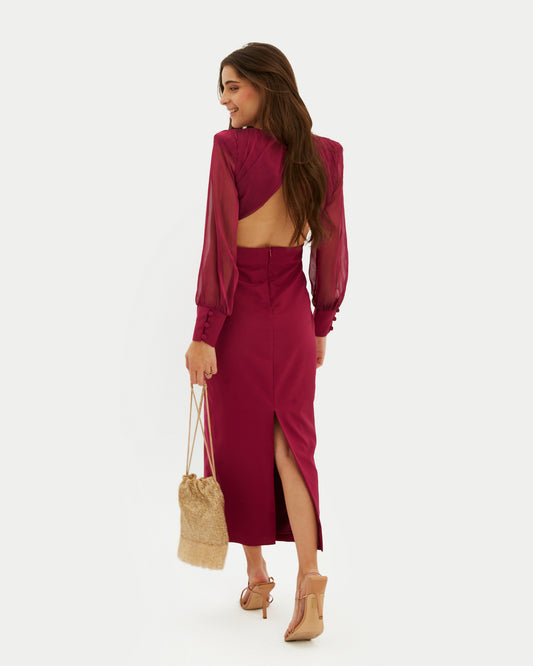 Cardie - Vestido Midi Papillon pre-loved - Lend the Label