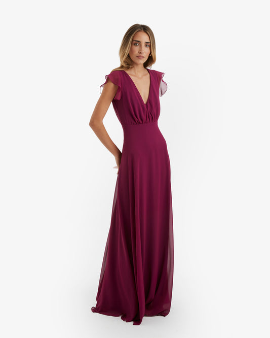 Camila Merino - Vestido Maxi Aubergine