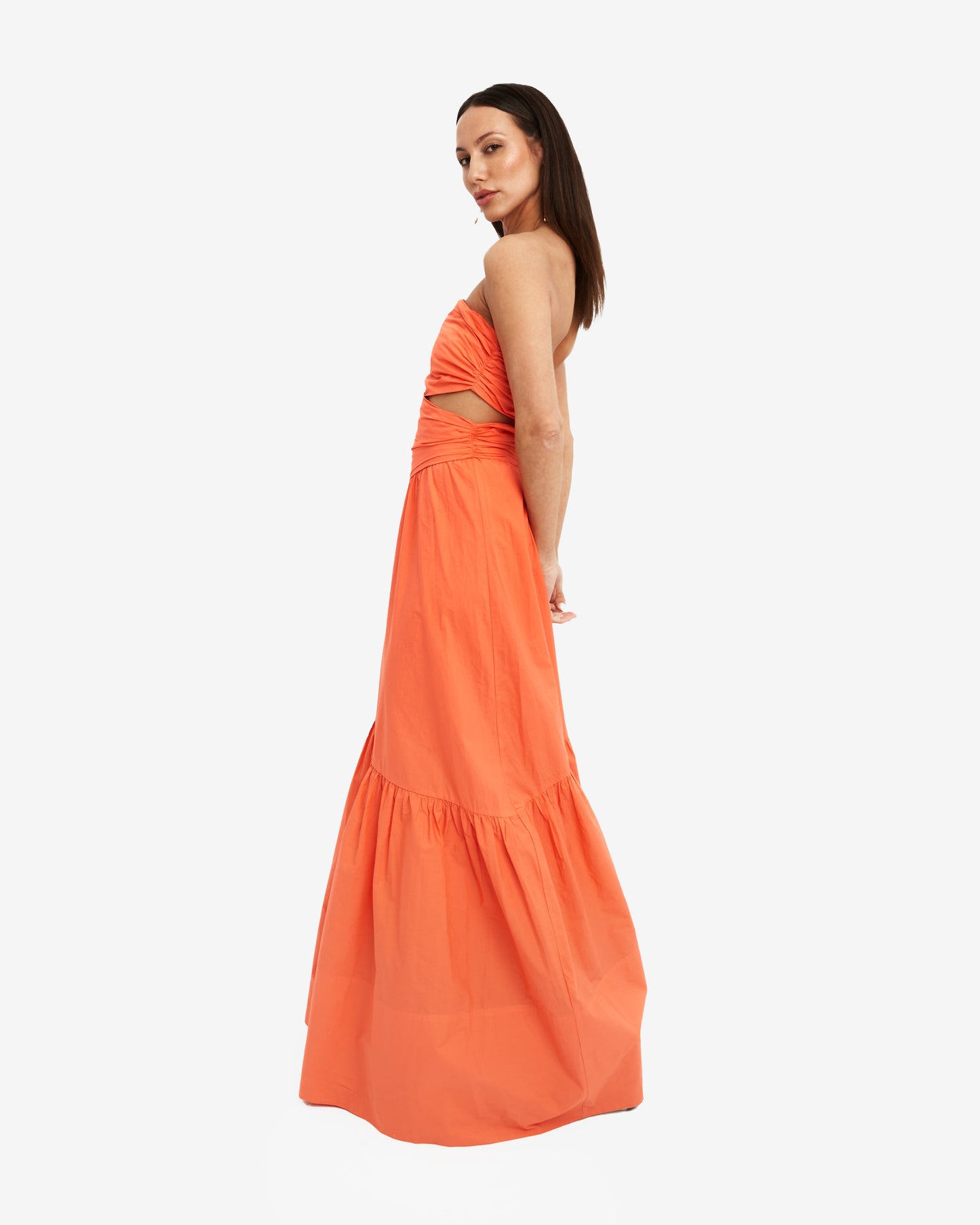 vestido largo, maxi vestido, vestido naranja, vestido boda, vestido eventos, invitadísima.