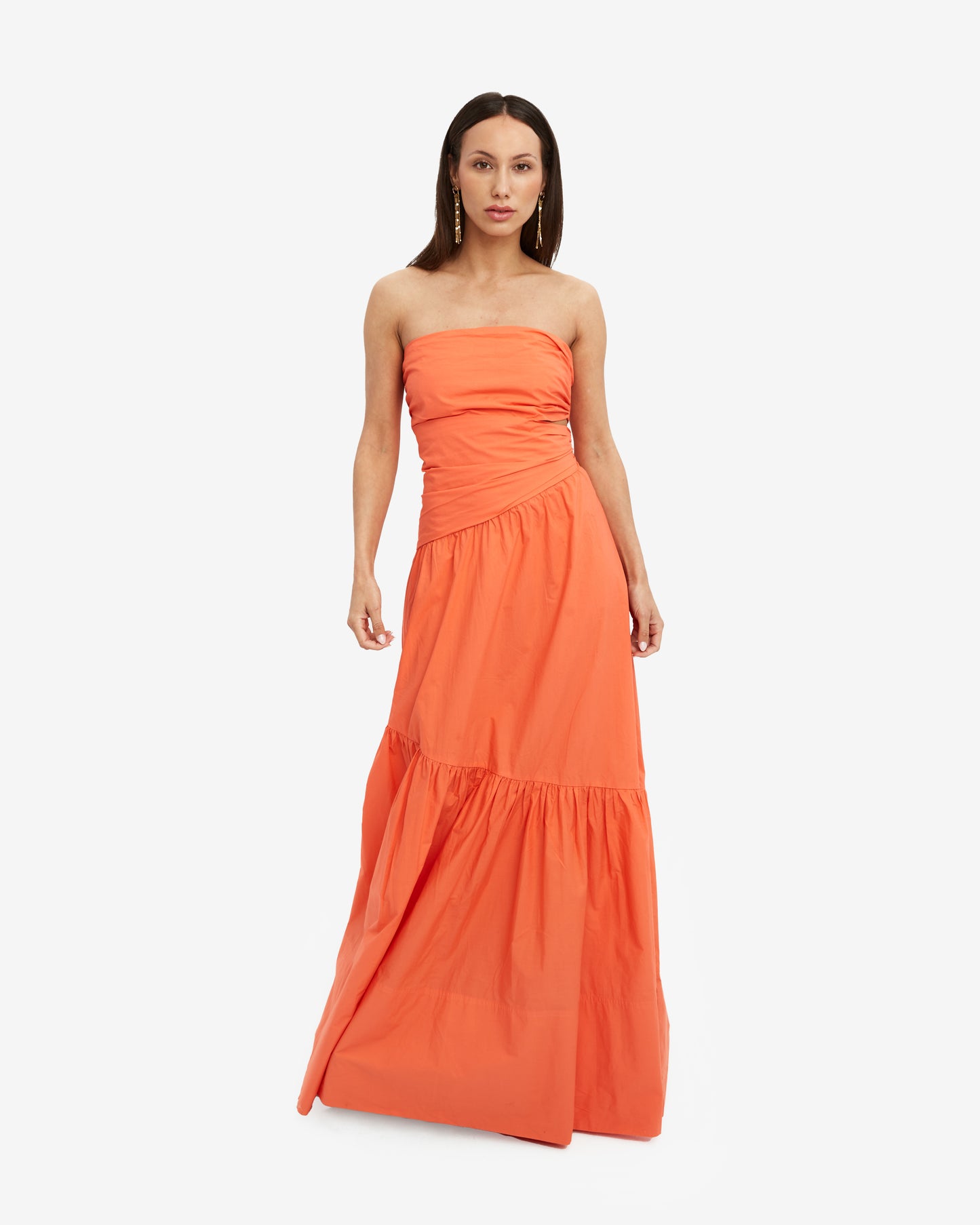 vestido largo, maxi vestido, vestido naranja, vestido boda, vestido eventos, invitadísima.