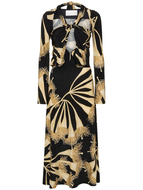 Johanna Ortiz- Vestido midi Ecru