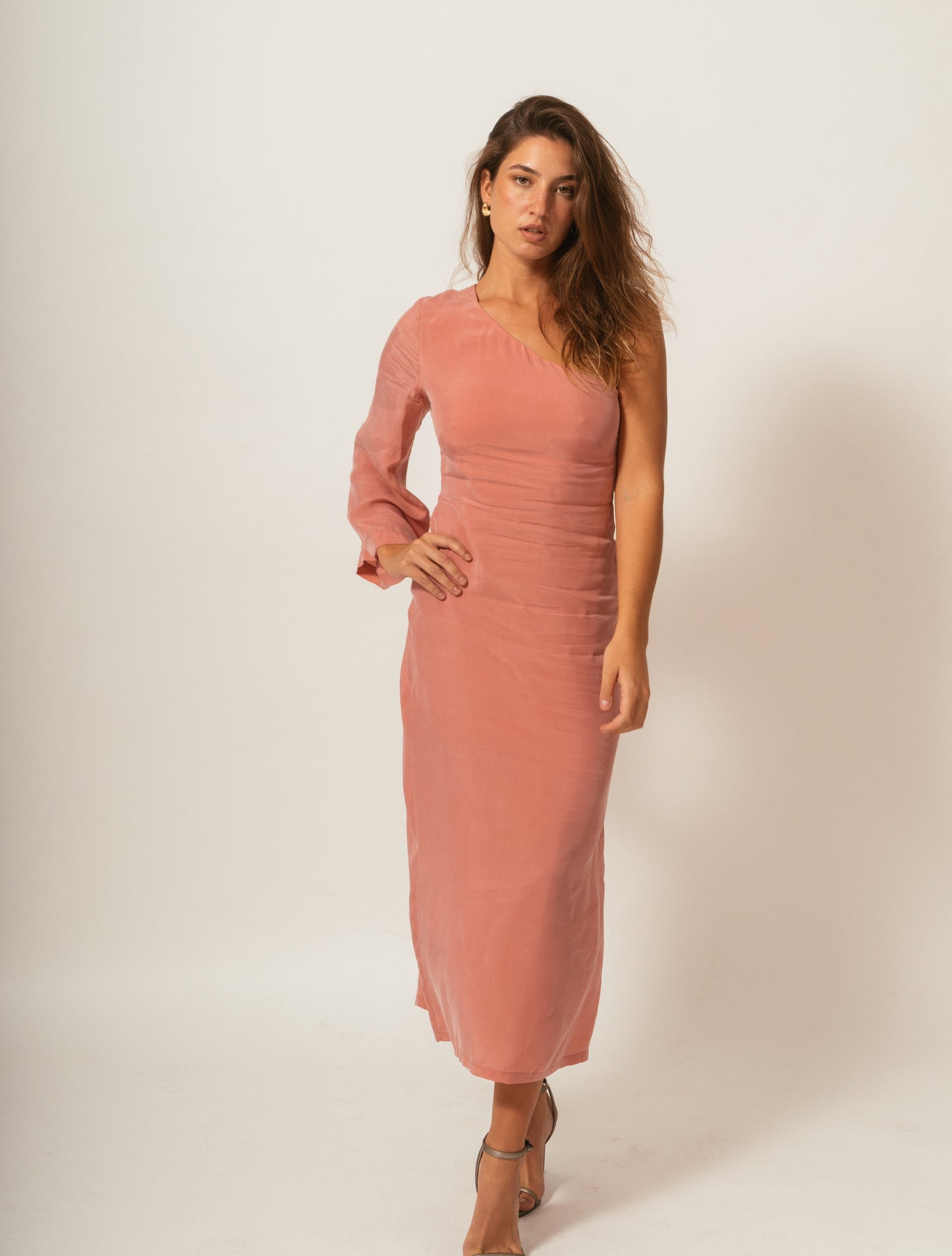 Cris Serra- Vestido Midi Rosé