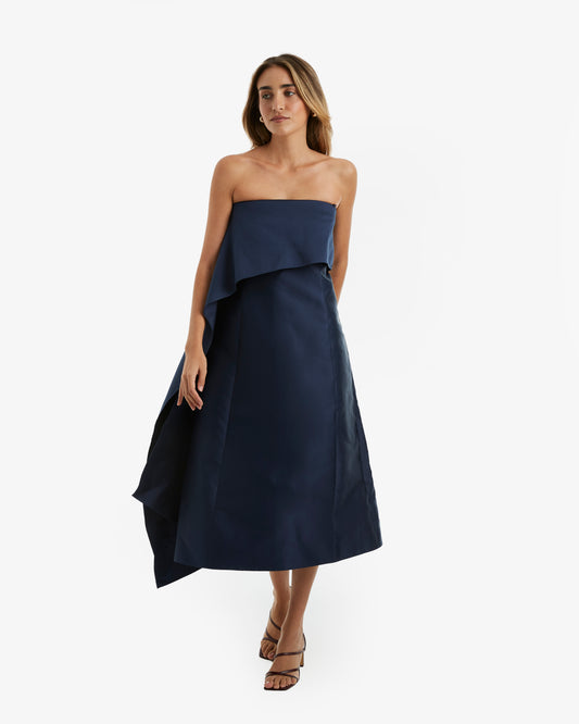 Adolfo Domínguez-Vestido Midi Fold