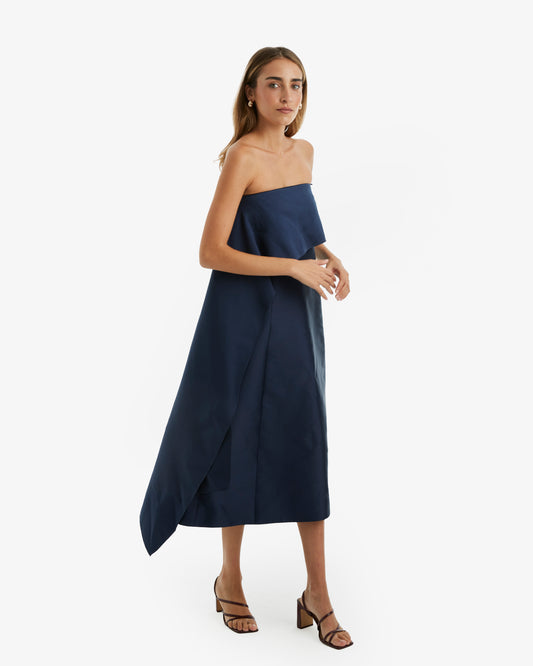 Adolfo Domínguez-Vestido Midi Fold