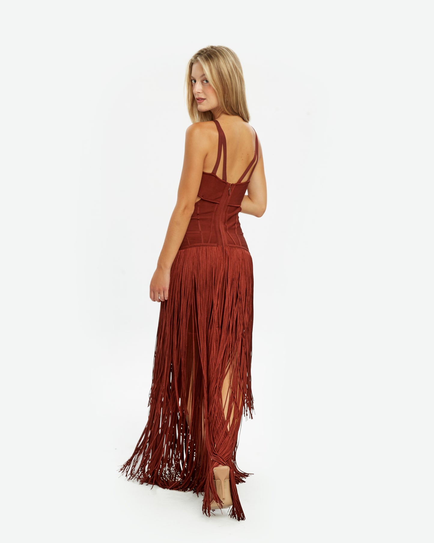 Hervé Léger - Vestido Maxi Eclipse pre-loved - Lend the Label