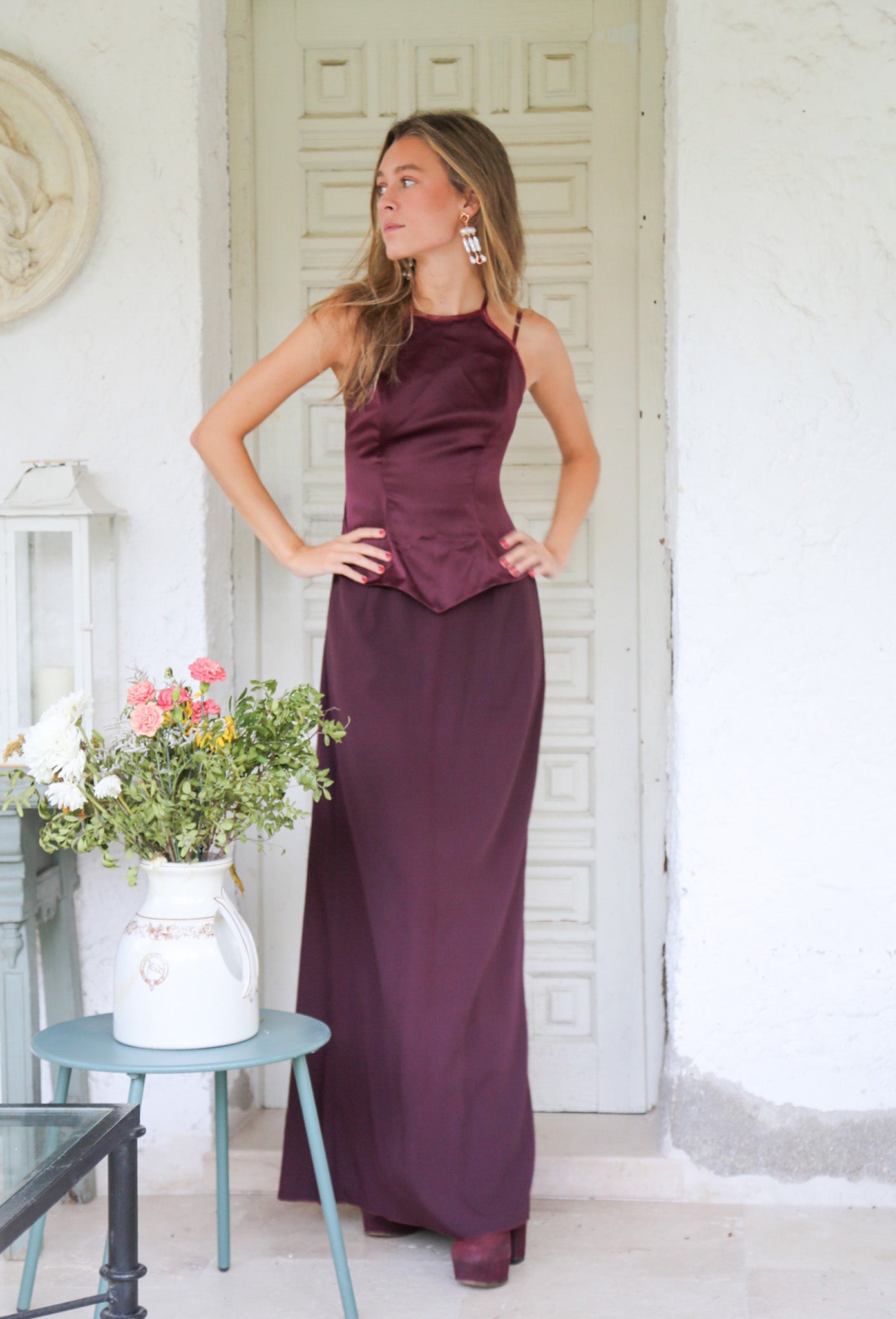 Belulila Vintage - Vestido Maxi Magenta - Lend the Label