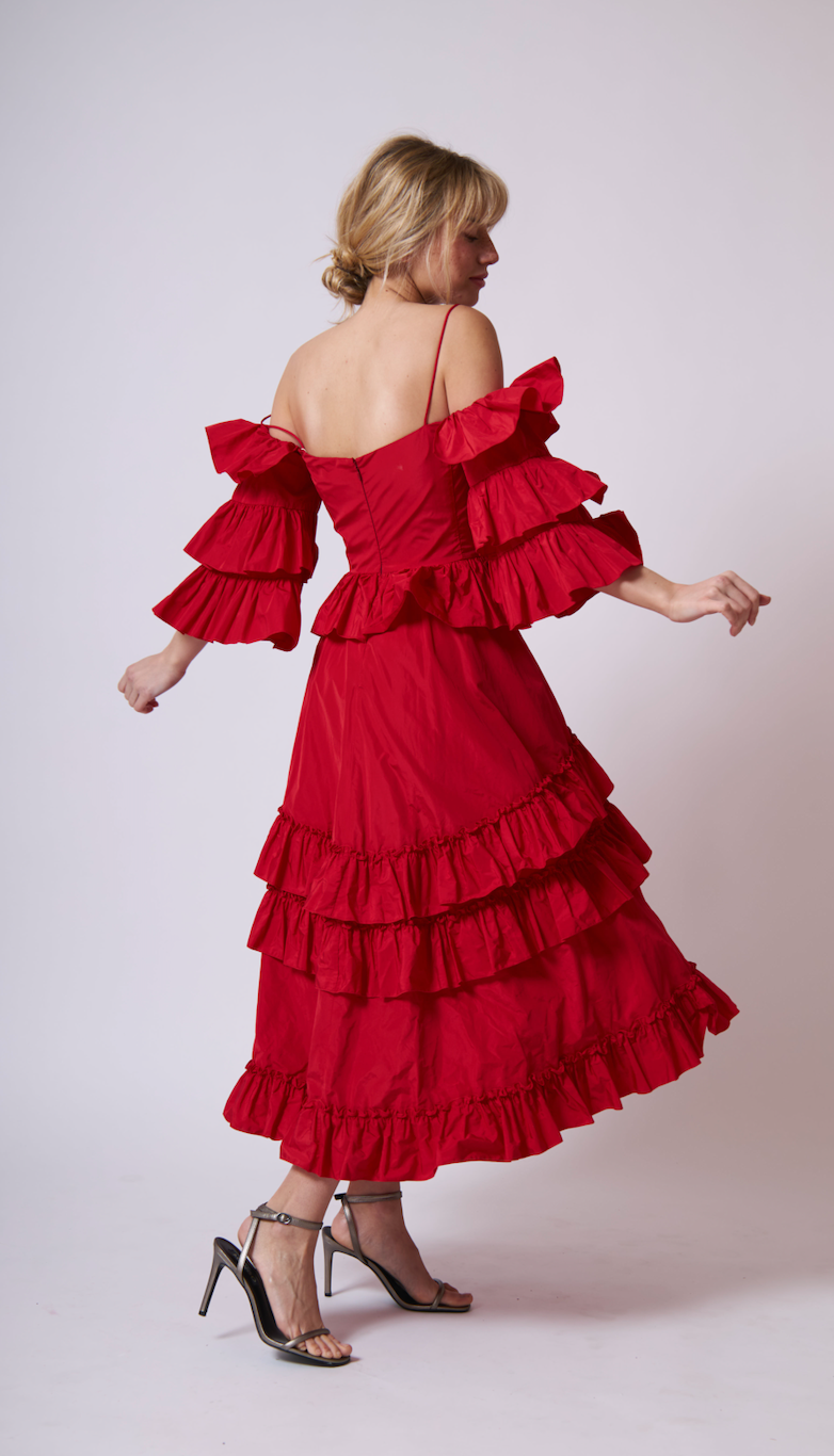 Alexa Chung - Vestido Pre-loved Maxi Biznaga - Lend the Label