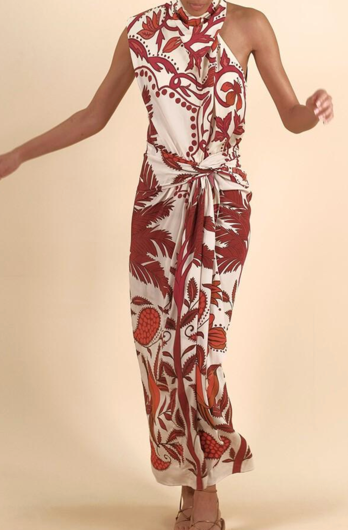 Johanna Ortiz- Vestido midi Peche