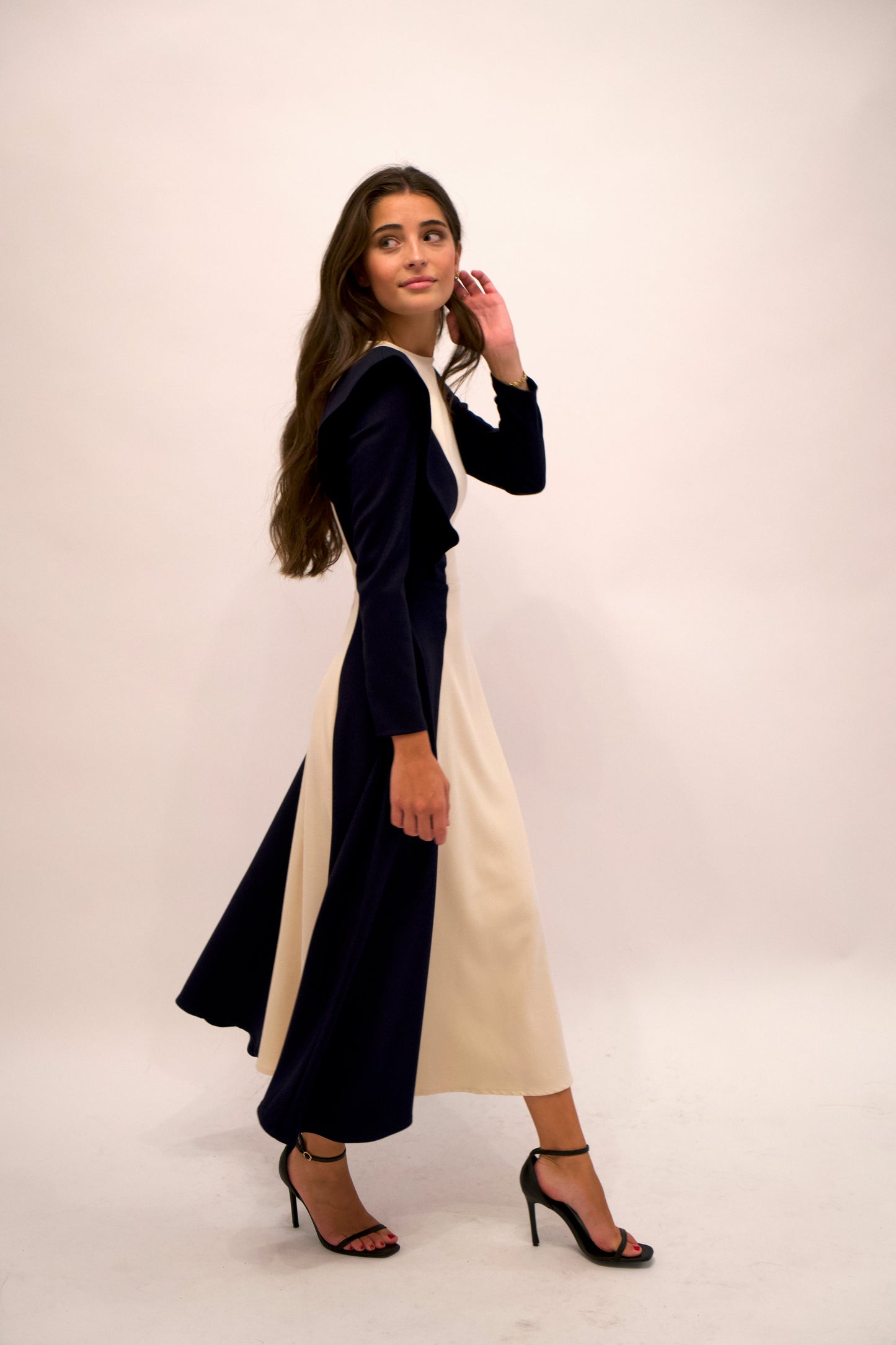 The IQ Collection - Vestido Midi Bicolore pre-loved - Lend the Label