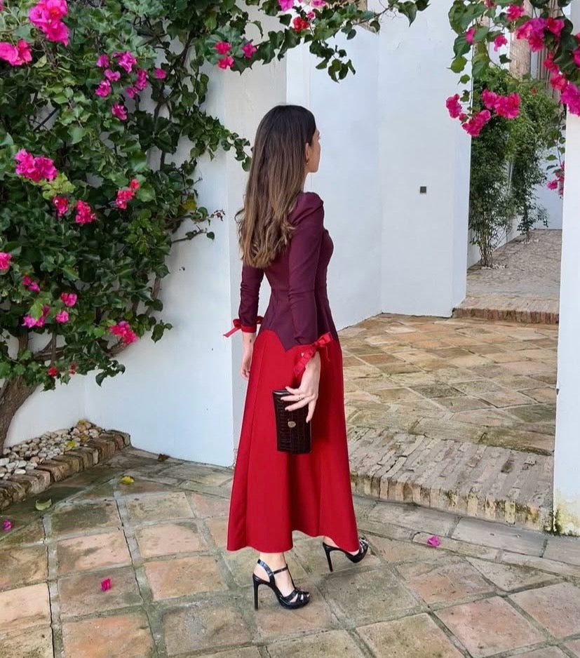 IQ Collection - Vestido Midi Singapur pre-loved - Lend the Label