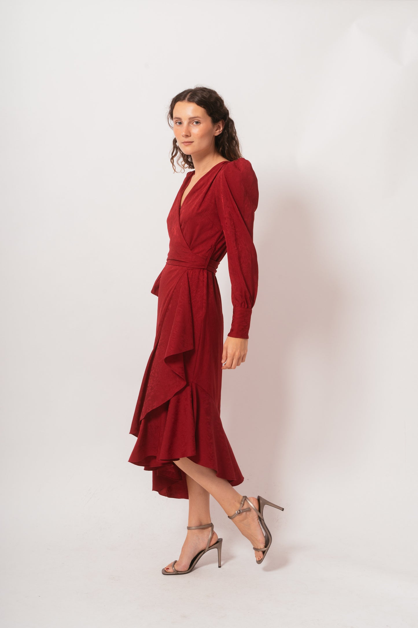 Mioh - Vestido Midi Burgundy