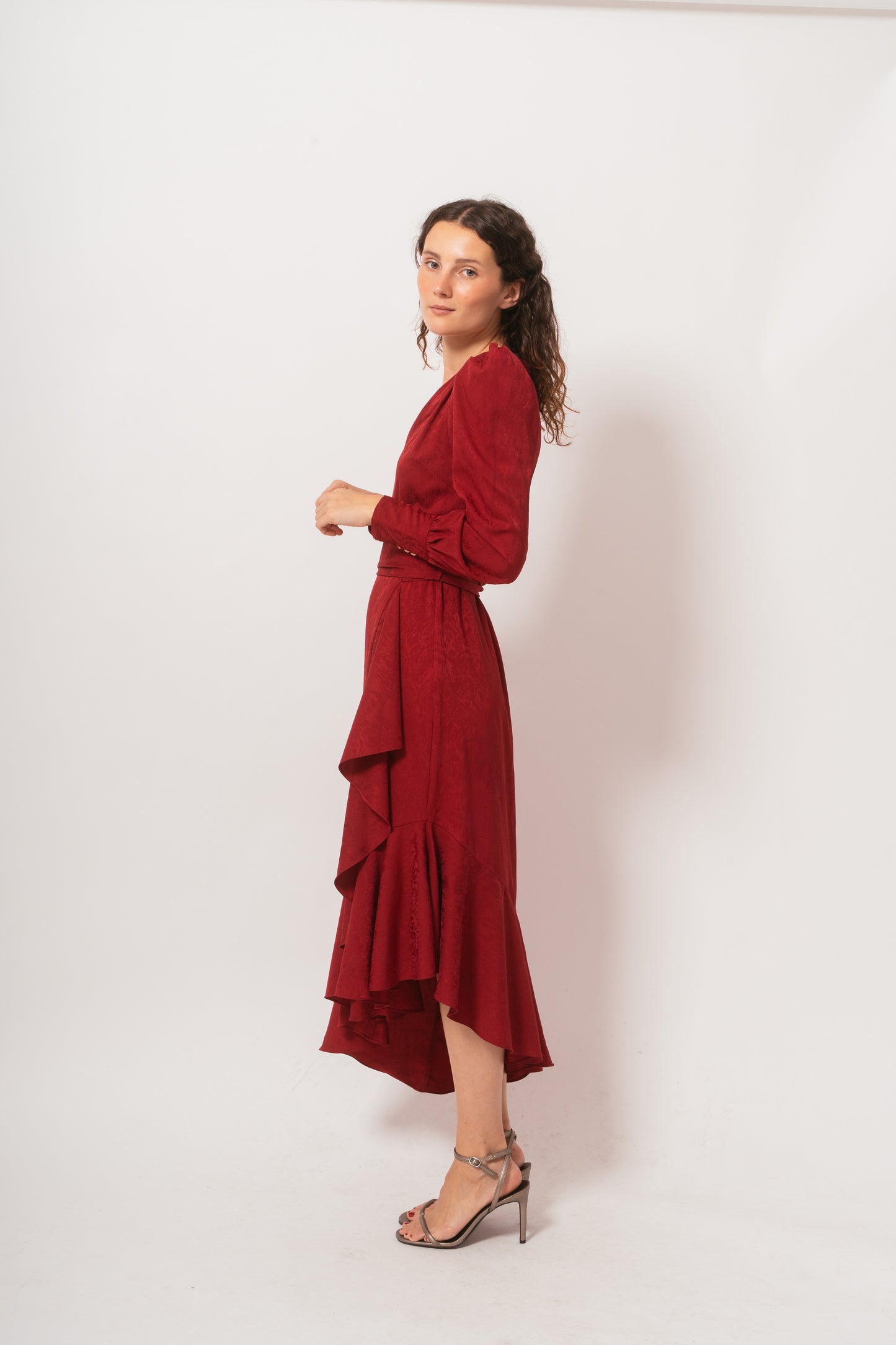 Mioh - Vestido Midi Burgundy