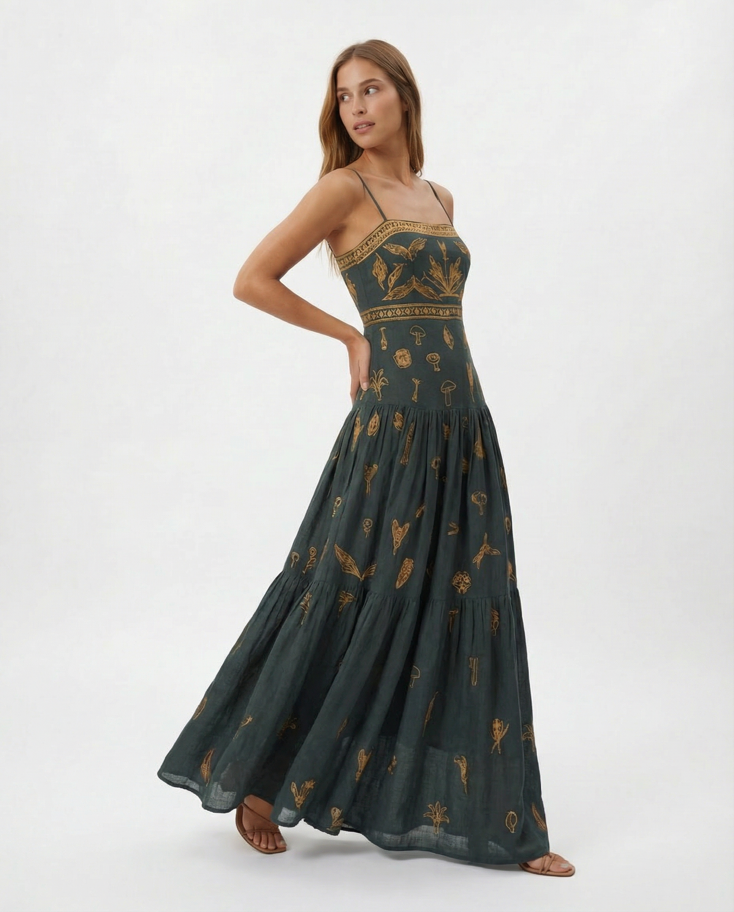 Agua by Agua Bendita - Vestido Maxi Rainforest Pre-Loved