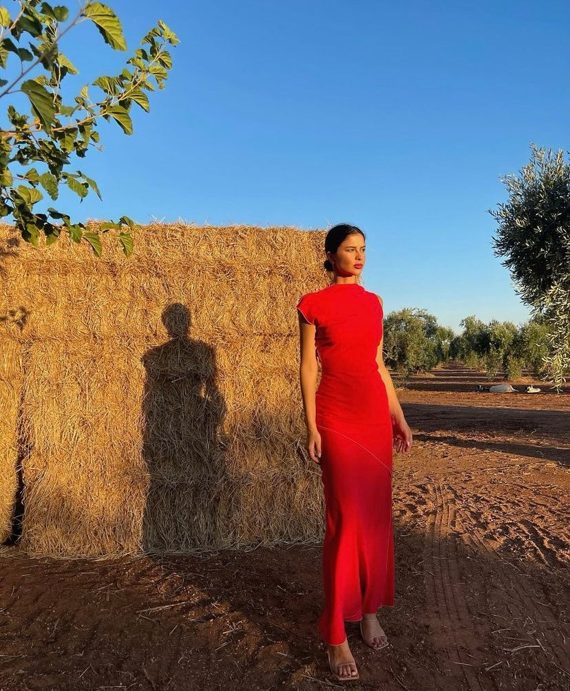 Redondo Brand- Vestido Maxi Carmín - Lend the Label