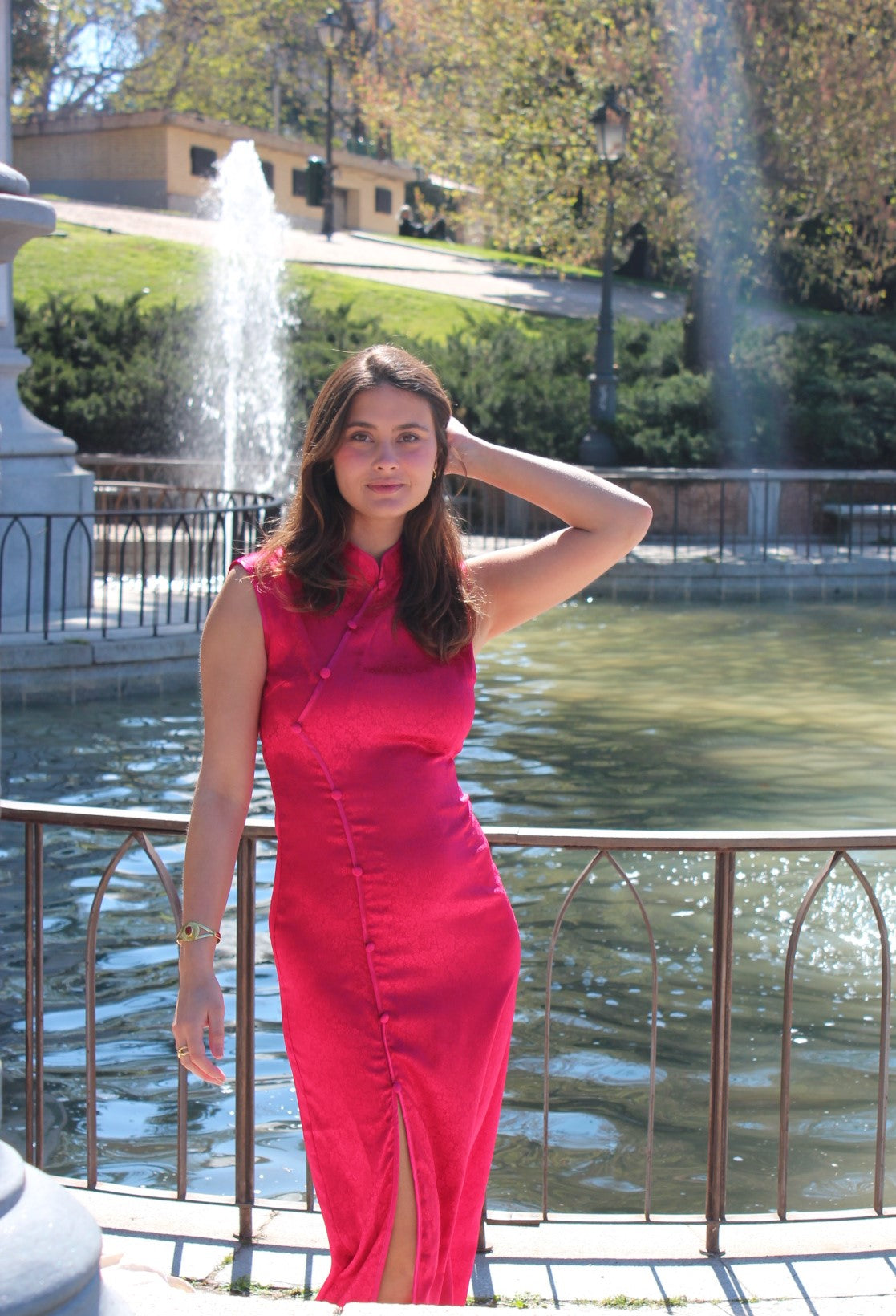 Canala Collection - Vestido Maxi Sakura Raspberry - Lend the Label