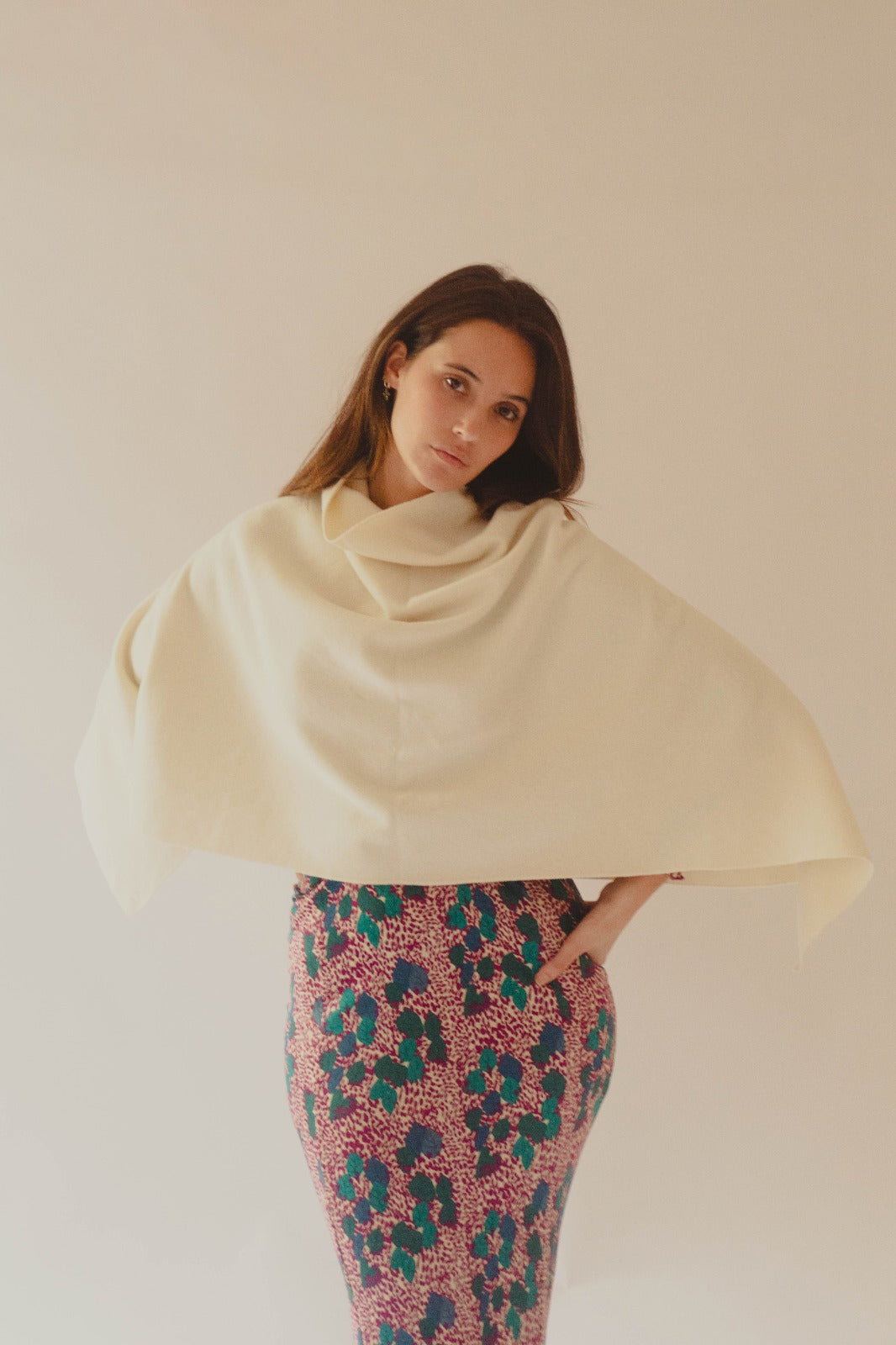 Capa Lana y Cashmere Crudo