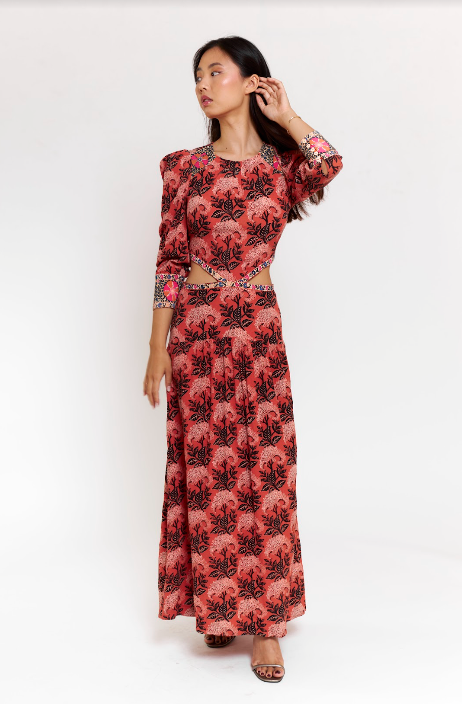 bash maxi dress ba&sh - V-neck Collar Dress Tama for Women - Blue