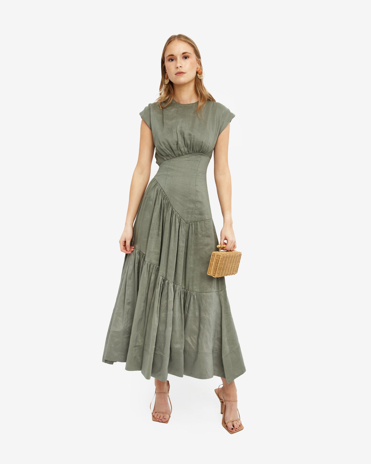 Aje- vestido midi Hojae