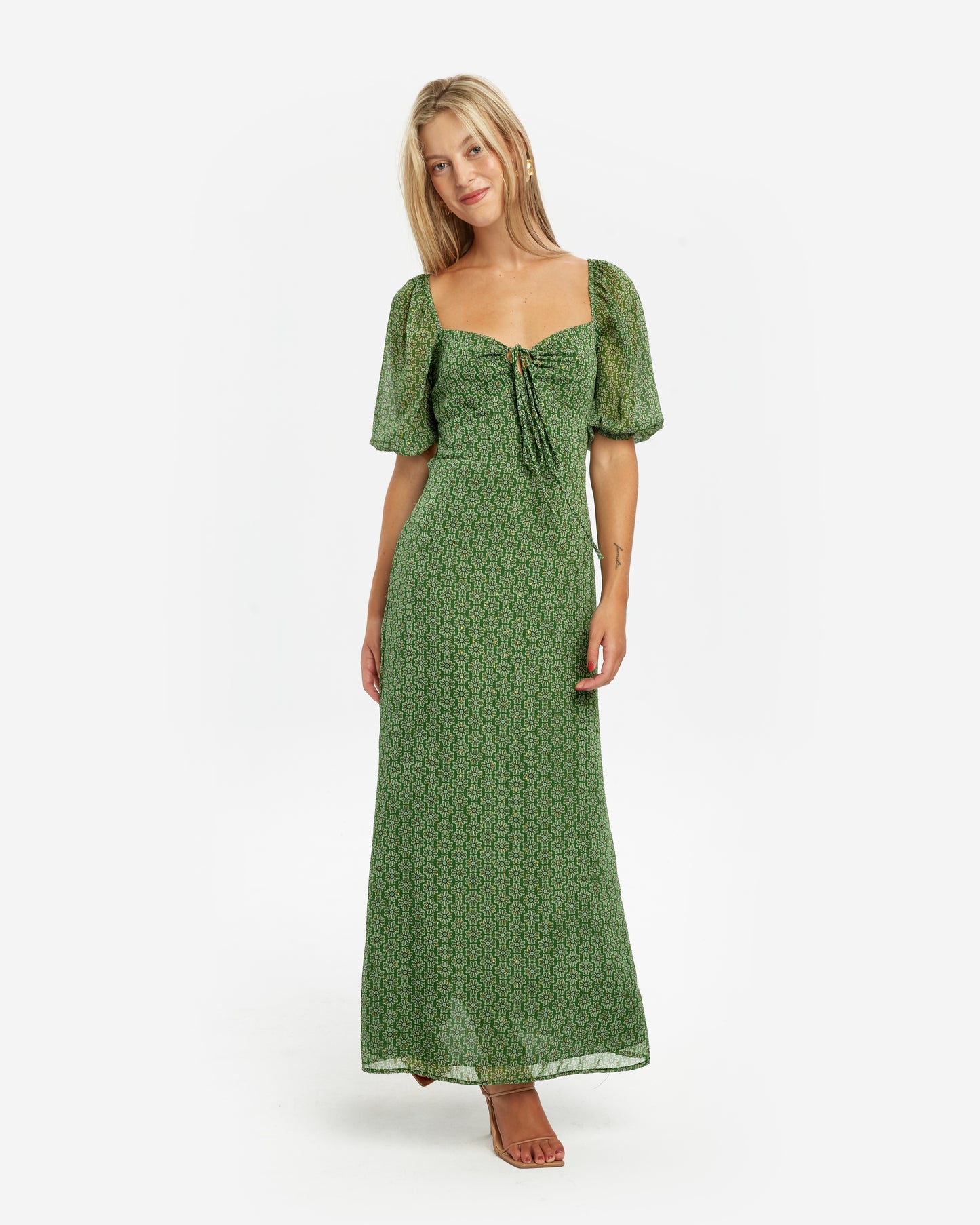 Baymo- Vestido Midi Esmeralda