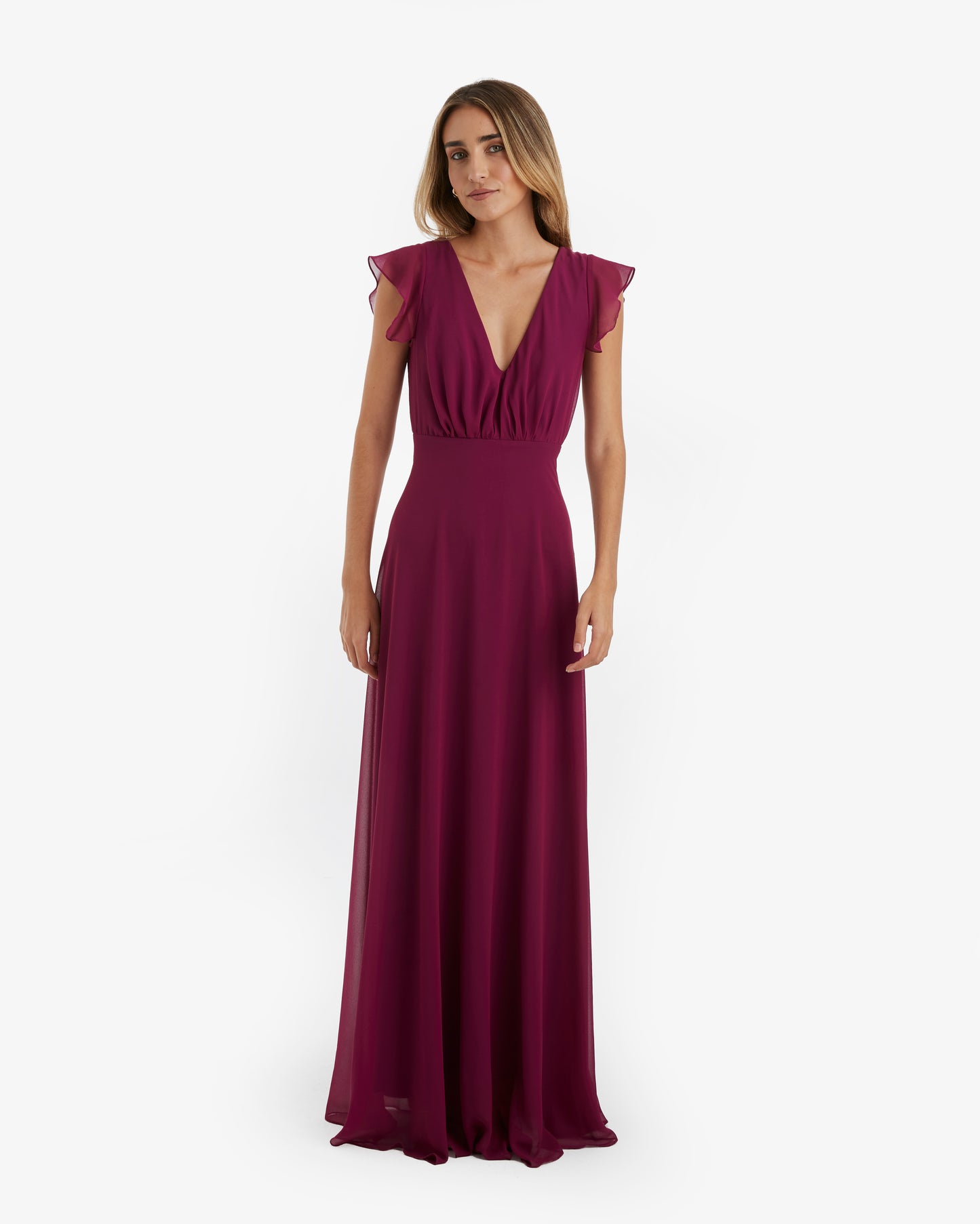 Camila Merino - Vestido Maxi Aubergine