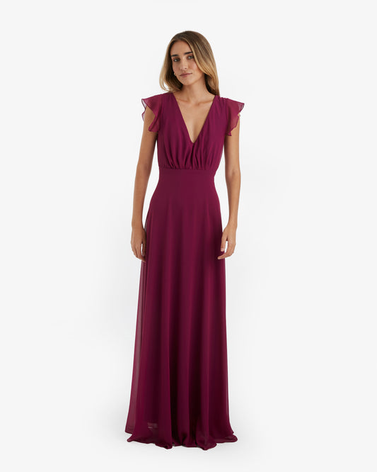 Camila Merino - Vestido Maxi Aubergine