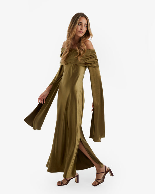 Elena Moore - Vestido Midi Satin