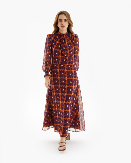 Cherubina- Vestido Midi Bouquet