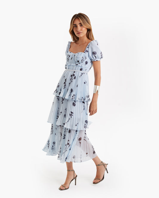 Self portrait- vestido midi sauce