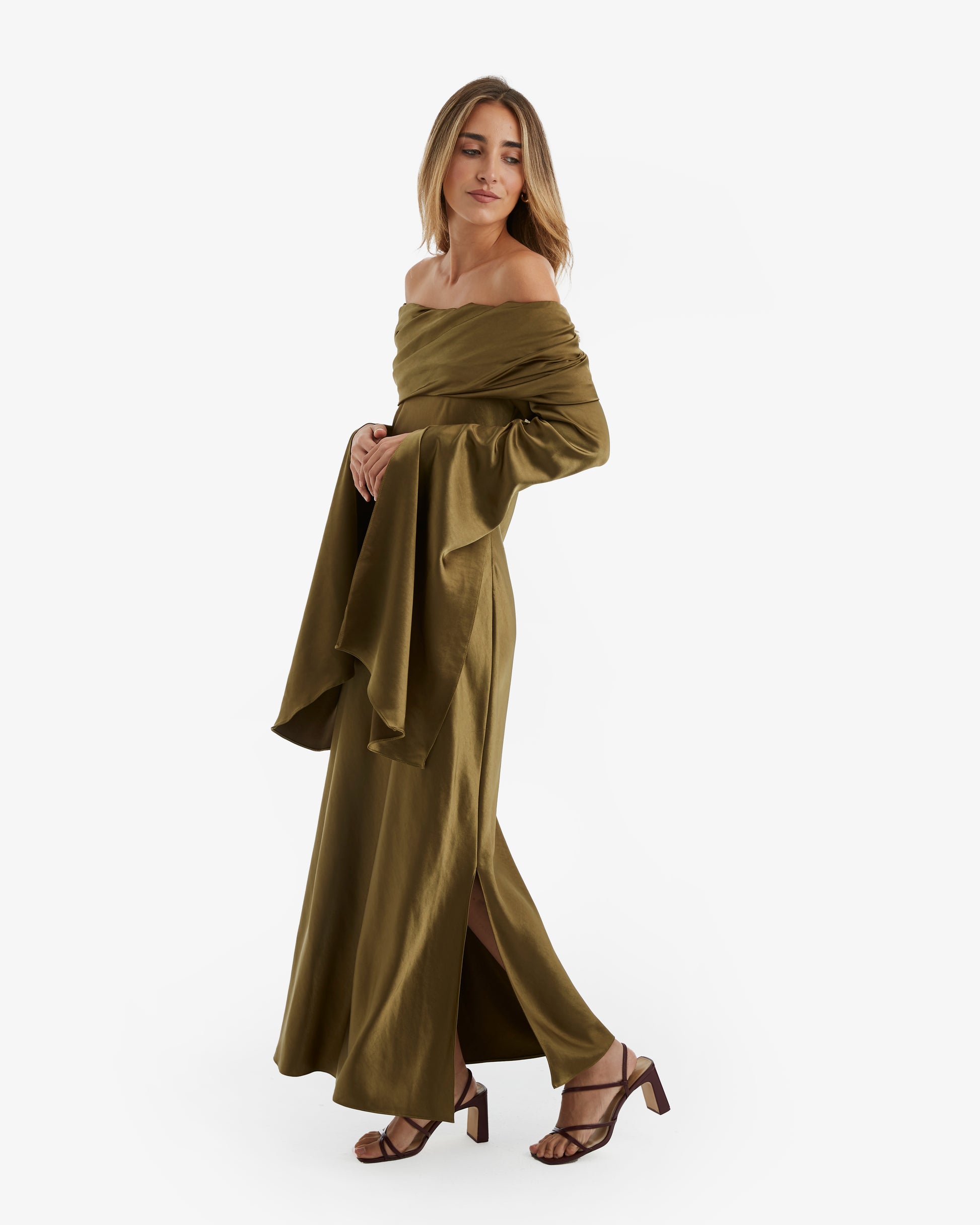 Elena Moore - Satin Midi Dress Lend the Label Elena Moore - Satin Midi Dress Lend the Label