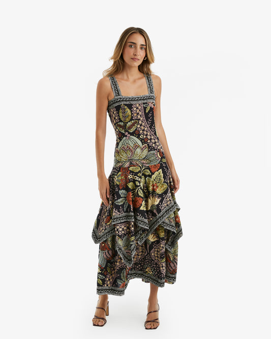 Philippa 1970  - Vestido Midi Bohemia