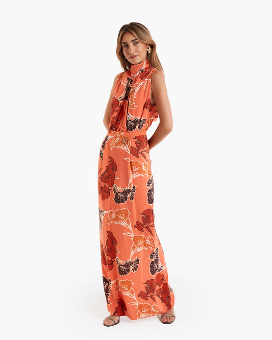 Johanna Ortiz-Vestido Midi Tangerine