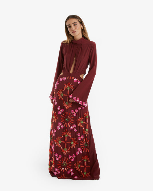 Johanna Ortiz- Vestido Maxi Aurora