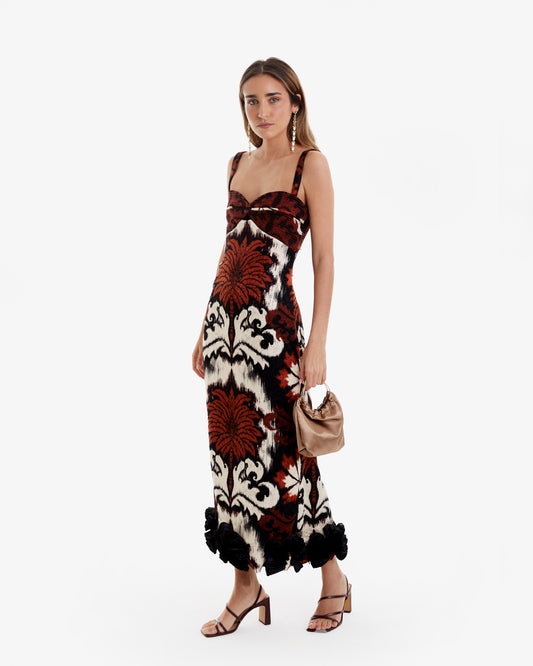 Johanna Ortiz- Vestido maxi Canabi