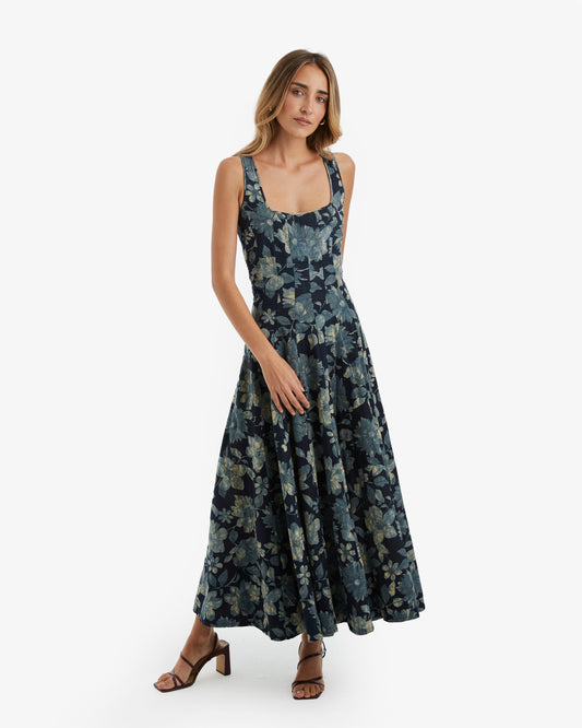 Dahliadahlia - Vestido midi Isdra