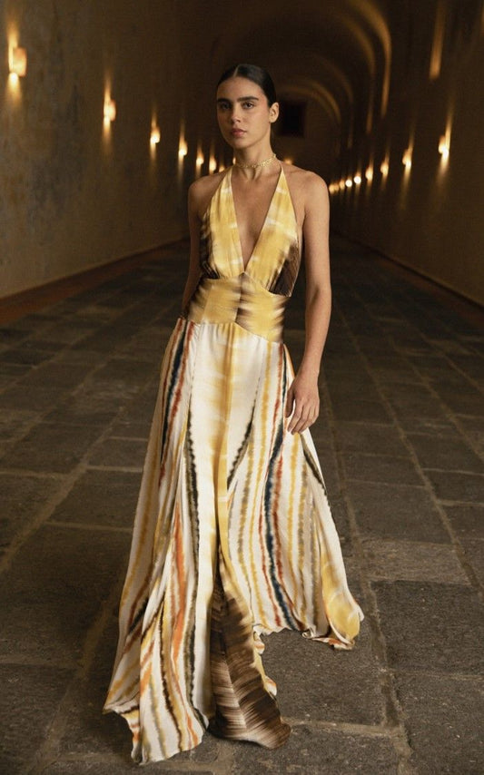 Silvia Tcherassi- Vestido Maxi Lemon