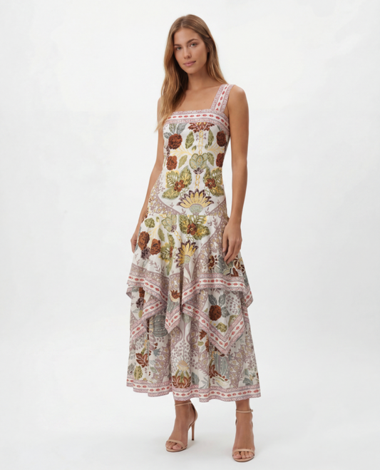 Philippa 1970  - Vestido Midi Bohemio