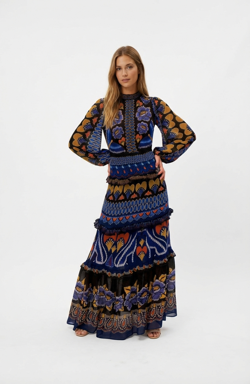 Farm Rio- Vestido Maxi Brasilia