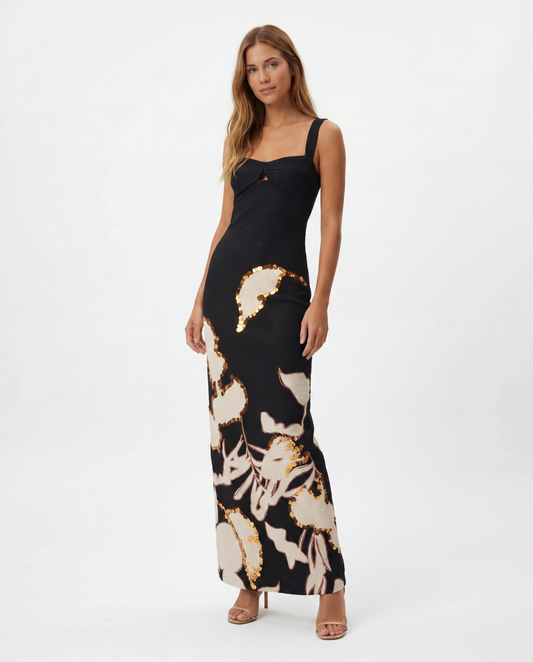 Johanna Ortiz- Vestido maxi Cript