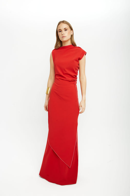 Redondo Brand- Vestido Maxi Carmín