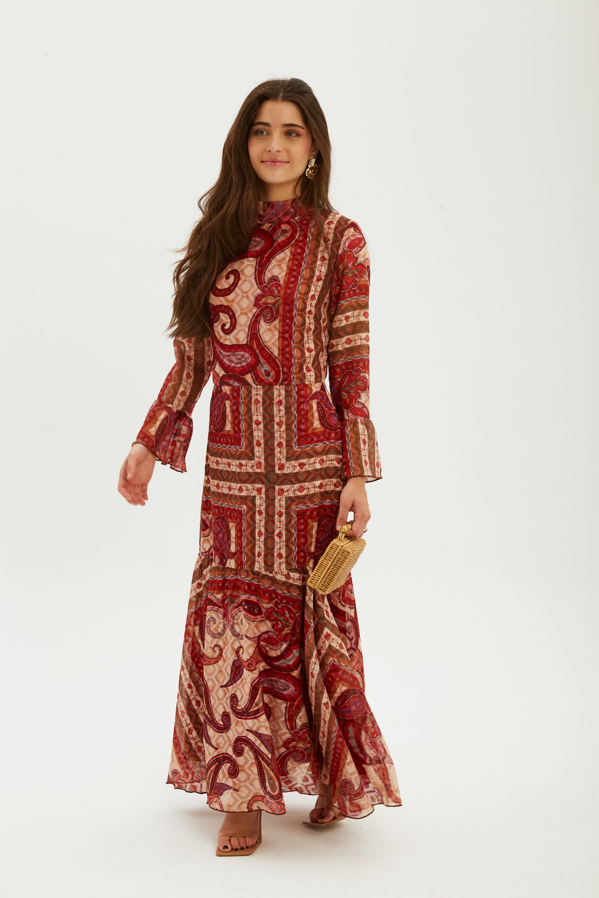 vestido midi, vestido boda, vestido eventos, vestido manga larga, invitadísima.