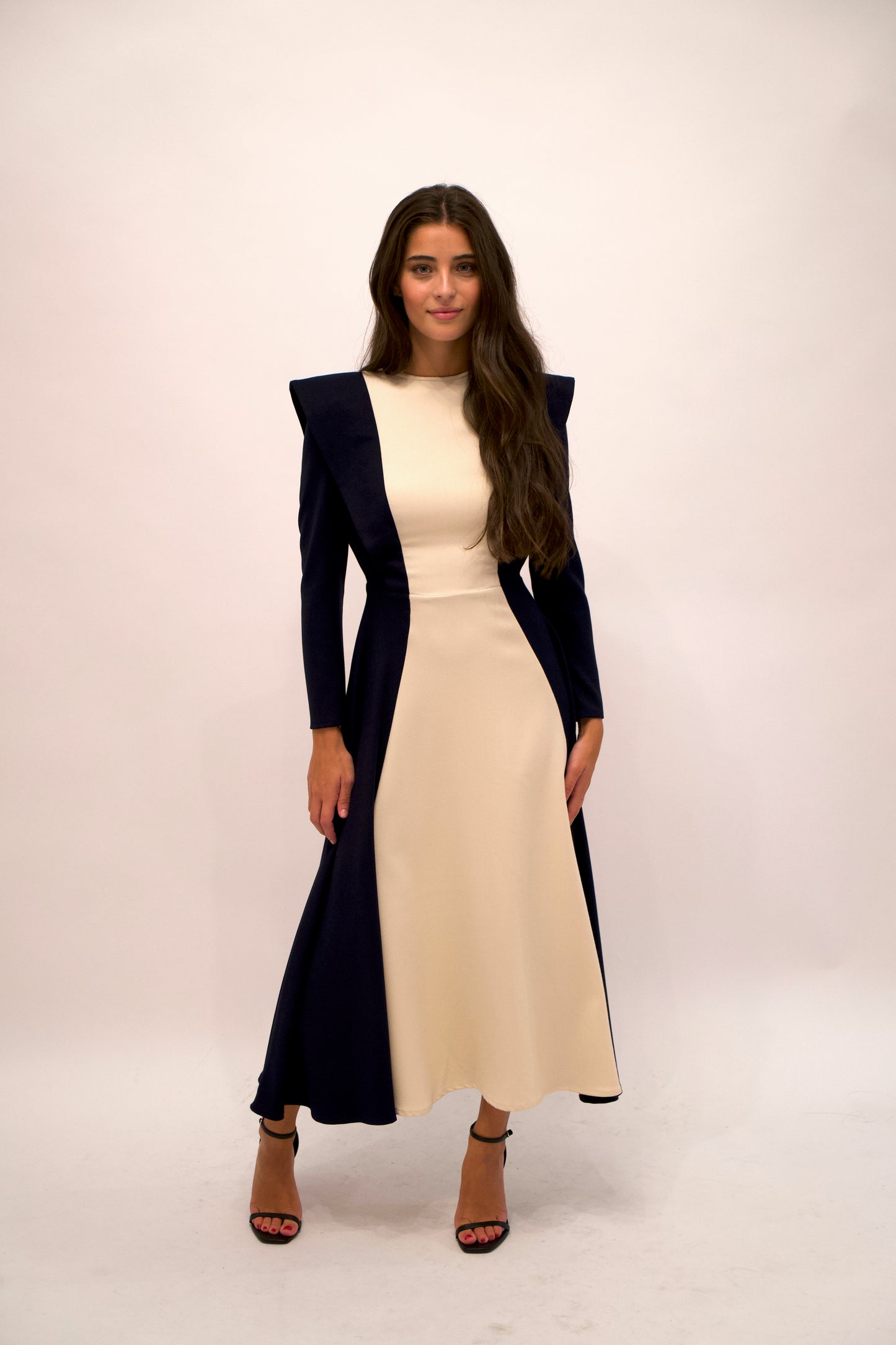 The IQ Collection - Vestido Midi Bicolore