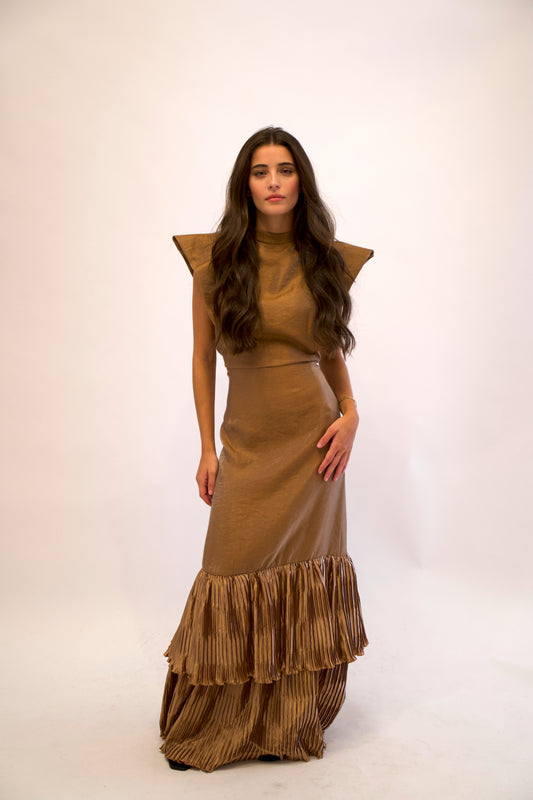 The IQ Collection - Vestido Maxi Glit pre-loved - Lend the Label 