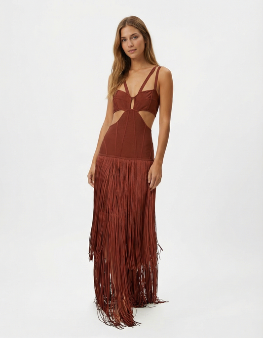 Hervé Léger - Vestido Maxi Eclipse