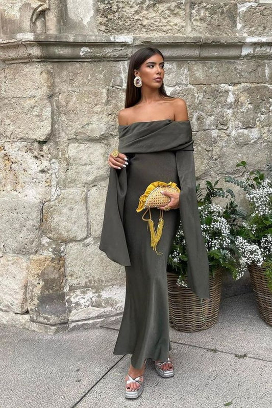 Elena Moore - Vestido Midi Satin