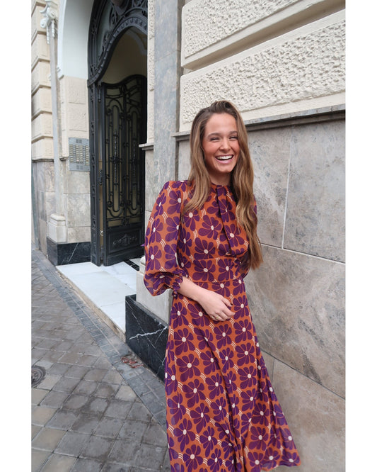 Cherubina- Vestido Midi Bouquet - Lend the Label 