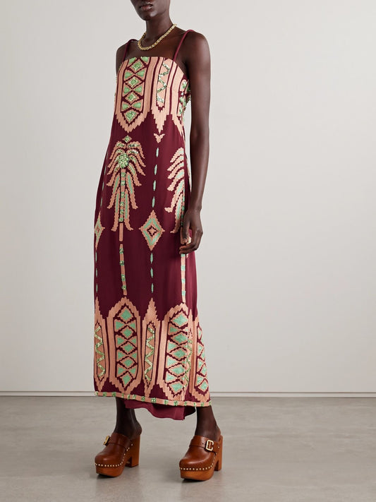 Johanna Ortiz- Vestido midi Marrakech