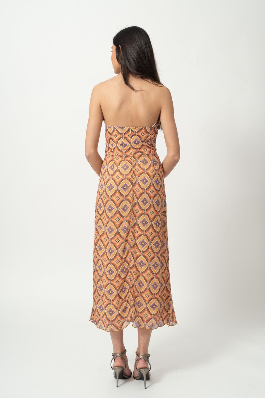 Matelier - Vestido pre-loved Midi Golden - Lend the Label 