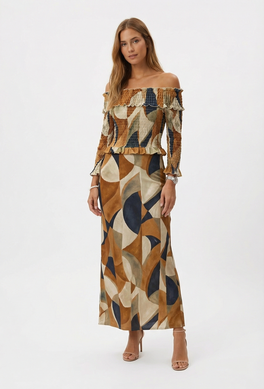 Pietra- Vestido Midi Terra