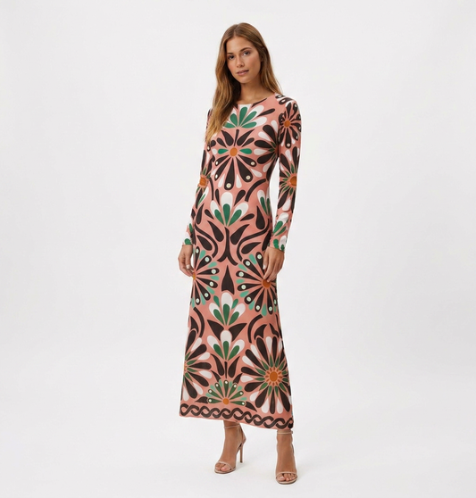 Farm Rio- Vestido Maxi Ulises pre-loved