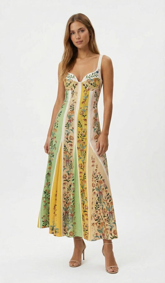 Farm Rio- Vestido Maxi Gardenia